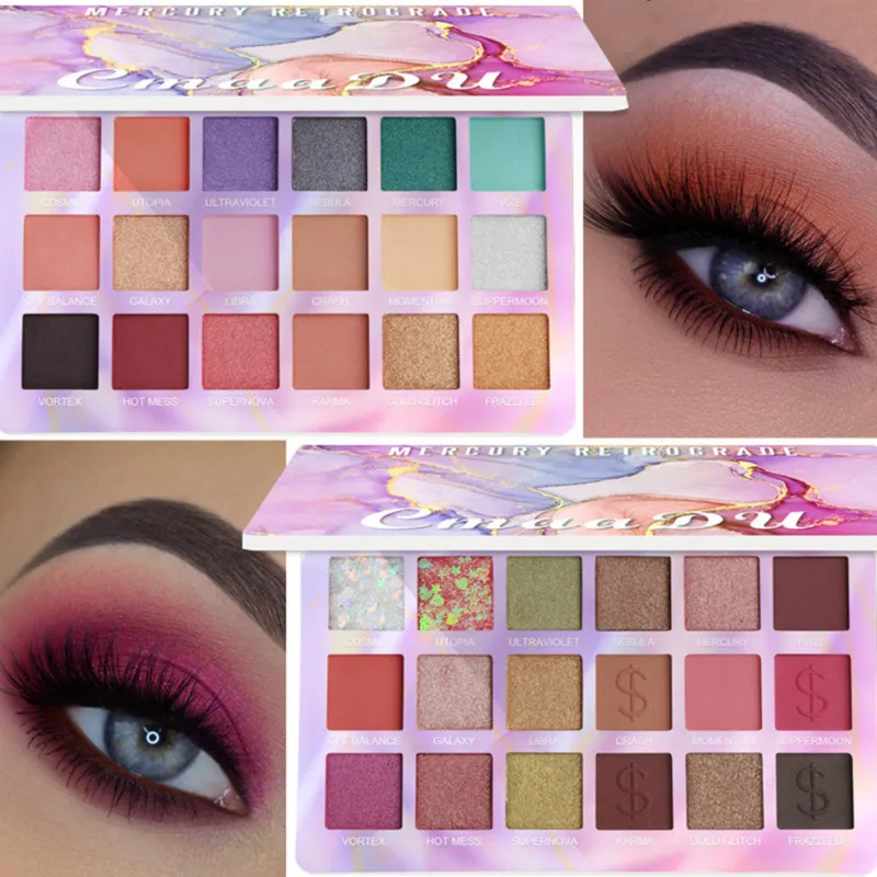 18 Color Shiny Eyeshadow Palette Waterproof Matte Eye Makeup Holographic 3D Pigment Eye Shadow Metallic Girl Cosmetic Gift
18 Color Shiny Eyeshadow Palette Waterproof Matte Eye Makeup Holographic 3D Pigment Eye Shadow Metallic Girl Cosmetic Gift