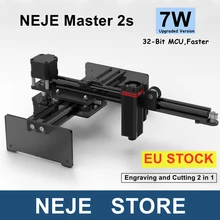 Neje mestre 2 7w cnc gravador a laser cortador de máquina corte com controle app sem fio para desktop telefone