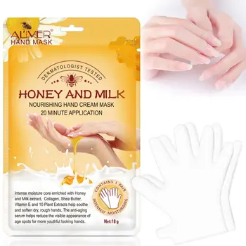 New Honey Milk Rejuvenatining Hand Mask Moisturizing Nourish Smooth Whitening Soft Reduce Fine Lines Anti-drying Gloves TSLM1
New Honey Milk Rejuvenatining Hand Mask Moisturizing Nourish Smooth Whitening Soft Reduce Fine Lines Anti-drying Gloves TSLM1