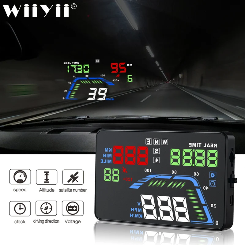 WiiYii Q7 HUD OBD2 Head-Up Display GPS speedometer mirror Car Motorcycle Driving Computer Auto Accessories Alarm GPS Car
WiiYii Q7 HUD OBD2 Head-Up Display GPS speedometer mirror Car Motorcycle Driving Computer Auto Accessories Alarm GPS Car