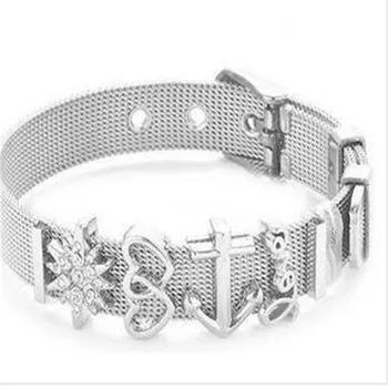 Fashion Stainless Steel Woman Men Bracelet Mesh Bracelet Set Crystal Heart Anchor Charm Pandora Bracelet Bangle for Female Lover
Fashion Stainless Steel Woman Men Bracelet Mesh Bracelet Set Crystal Heart Anchor Charm Pandora Bracelet Bangle for Female Lover