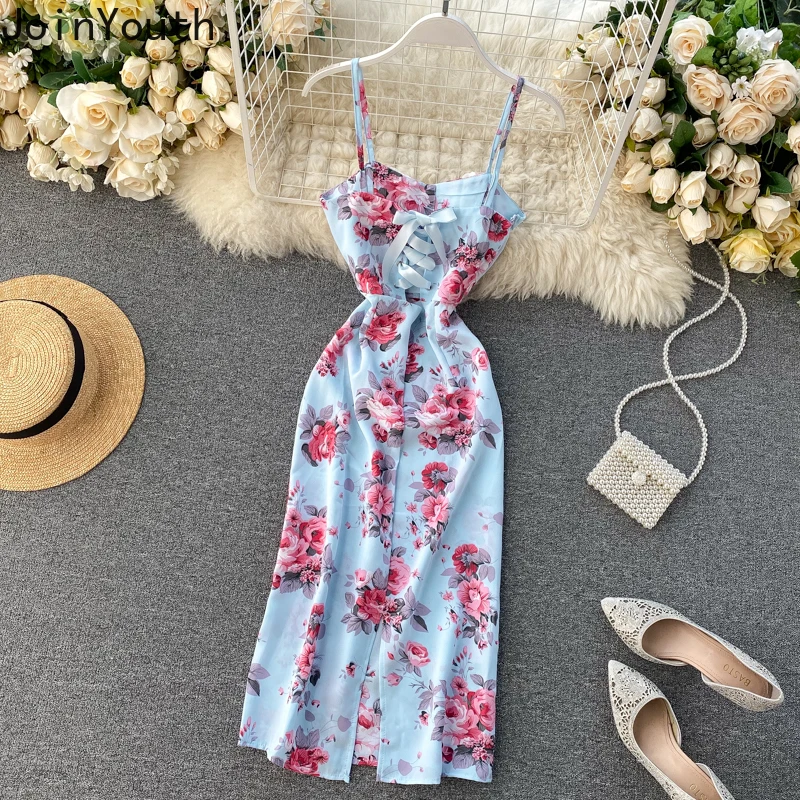 Joinyouth Women Sexy Bandage Dress 2020 Summer Floral V-neck Sling Dresses New Slim Waist Split Midi Vestidos De Fiesta 59456 
Joinyouth Women Sexy Bandage Dress 2020 Summer Floral V-neck Sling Dresses New Slim Waist Split Midi Vestidos De Fiesta 59456