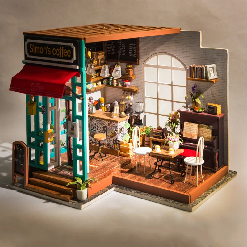 Robotime If to Creative Gifts Handmade DIY Hut Entirely Handmade Assembled Model Cafe Light Included
Robotime If to Creative Gifts Handmade DIY Hut Entirely Handmade Assembled Model Cafe Light Included