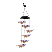 Color Changing Solar Power Wind Chime Crystal Ball Hummingbird Butterfly Waterproof Outdoor Windchime Light for Patio Yard Guard
Color Changing Solar Power Wind Chime Crystal Ball Hummingbird Butterfly Waterproof Outdoor Windchime Light for Patio Yard Guard
