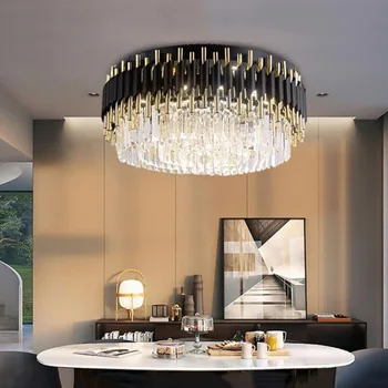 Sale Luxury Black Chandeliers For Luxury Living Room Crystal Light Fixture Round Modern LED bedroom Chandeliers
Sale Luxury Black Chandeliers For Luxury Living Room Crystal Light Fixture Round Modern LED bedroom Chandeliers