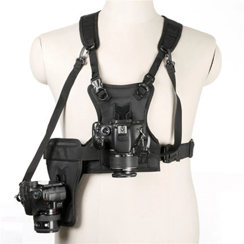 Multi Camera Carrier Photographer Vest with Dual Side Case Strap for Canon Nikon Sony DSLR Camera
Multi Camera Carrier Photographer Vest with Dual Side Case Strap for Canon Nikon Sony DSLR Camera