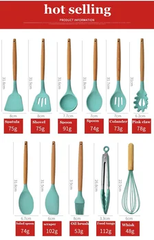 11PCS Silicone Cooking Utensils Set Non-stick Spatula Shovel Wooden Handle Cooking Tools Set With Storage Box Kitchen Tools
11PCS Silicone Cooking Utensils Set Non-stick Spatula Shovel Wooden Handle Cooking Tools Set With Storage Box Kitchen Tools
