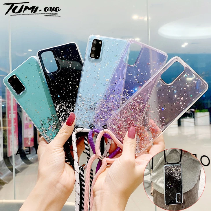 Чехол со звездами и блестками для Samsung Galaxy A01 A11 A11S A21 A21S A31 A51 A71 A81 A91 A10 A20 A30 A40 A50 A60 A70