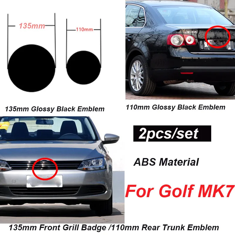 Car Styling 2Pcs for Golf MK7 135mm Front Grill Badge 110mm Rear Trunk Lid Emblem Front Grille Logo Car Badge Grid Logo
Car Styling 2Pcs for Golf MK7 135mm Front Grill Badge 110mm Rear Trunk Lid Emblem Front Grille Logo Car Badge Grid Logo