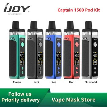 Original IJOY Captain 1500 Pod Kit Wi/ 1500mAh Battery & 5ml Pod New 40W Output & 0.96 inch TFT Color Screen mod kit vs drag X
Original IJOY Captain 1500 Pod Kit Wi/ 1500mAh Battery & 5ml Pod New 40W Output & 0.96 inch TFT Color Screen mod kit vs drag X