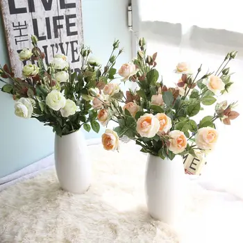 6 heads/ bunch Artificial Rose Bouquet Decorative Silk Flowers Bride Bouquets for Wedding Home Party Decoration Wedding Supplies 
6 heads/ bunch Artificial Rose Bouquet Decorative Silk Flowers Bride Bouquets for Wedding Home Party Decoration Wedding Supplies