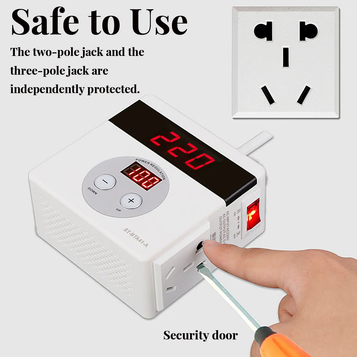 4000W White AC 220V Variable Voltage Controller For Temperature Dimmer Fan Speed Motor
4000W White AC 220V Variable Voltage Controller For Temperature Dimmer Fan Speed Motor
