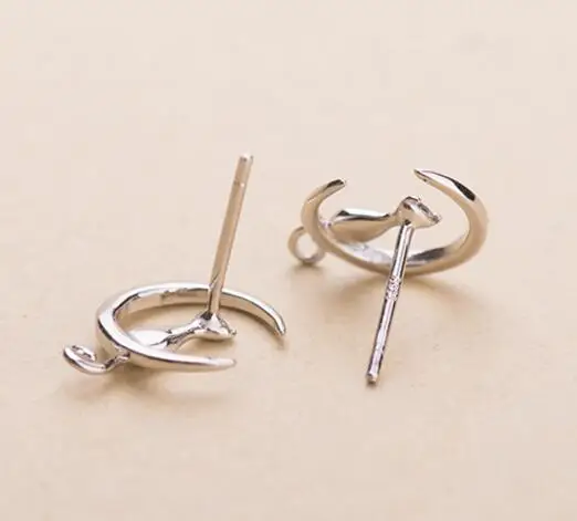 Silver Color Simple Cute Pet Cat Moon Jewelry Set - PeticaDeals