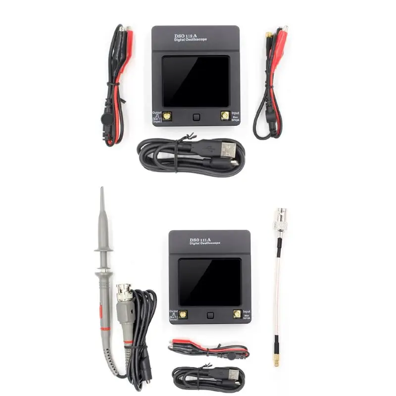 DSO 112A Mini Digital Oscilloscope Touch Screen TFT Portable Pocket USB Interface 2MHz Bandwidth 5Msps Sampling Rate
DSO 112A Mini Digital Oscilloscope Touch Screen TFT Portable Pocket USB Interface 2MHz Bandwidth 5Msps Sampling Rate