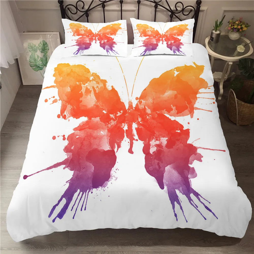 Double bedding Coverlet Bed Linen Orange Butterfly Flowers Pattern King Comforter Set with Pillowcases for Adult Queen Size
Double bedding Coverlet Bed Linen Orange Butterfly Flowers Pattern King Comforter Set with Pillowcases for Adult Queen Size