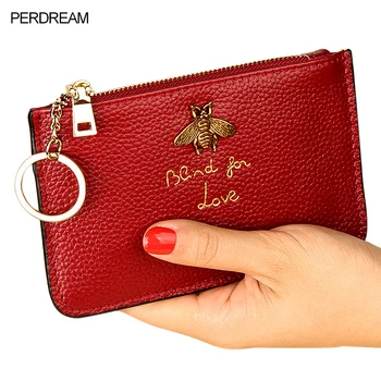Mini Card Holder Cowhide European Woman Wallet Luxury Design Bee Decoration Coin Purses Litchi Ribbon Ring Key Holder
Mini Card Holder Cowhide European Woman Wallet Luxury Design Bee Decoration Coin Purses Litchi Ribbon Ring Key Holder