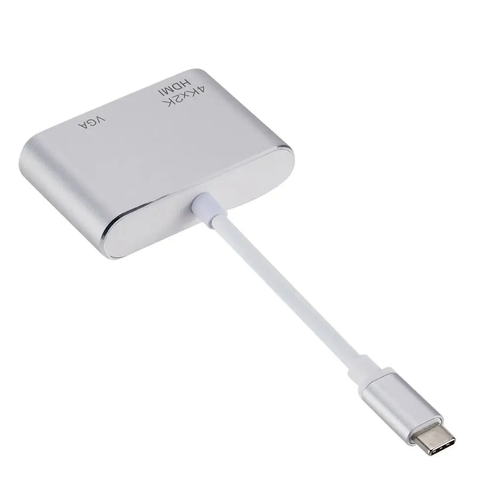 USB 3 1 типа C на HDMI 4 к VGA конвертер адаптер 2 в мини многоэкранное отображение для 2018