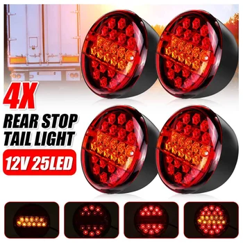 12V 6.1" 25 LED Car Trailer Truck Tail Light Turn Signal Lamp Round Brake Light Indicator Caravan Lorry Van Bus Waterproof
12V 6.1" 25 LED Car Trailer Truck Tail Light Turn Signal Lamp Round Brake Light Indicator Caravan Lorry Van Bus Waterproof