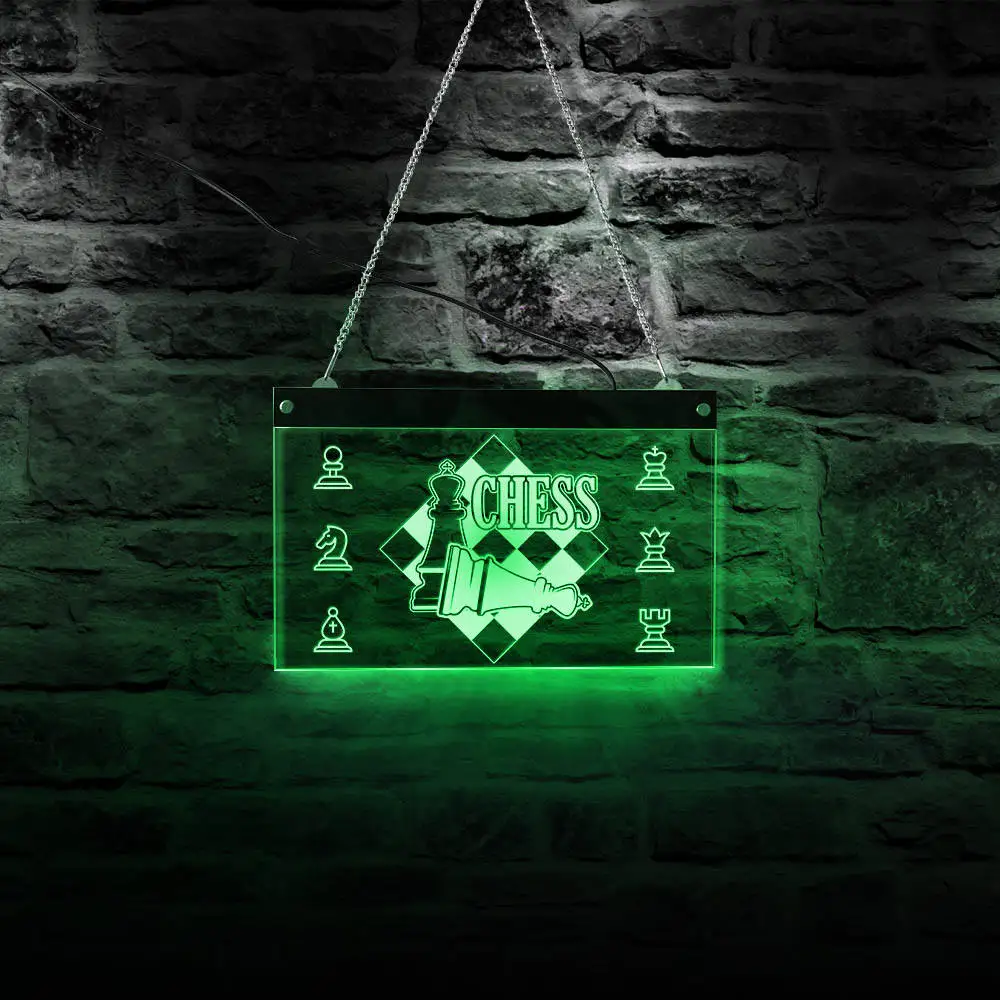 Chess Room Decorative Signs Electric Display LED Lighting Board International Chess Pieces Game Wall Light Chess Master Gift
Chess Room Decorative Signs Electric Display LED Lighting Board International Chess Pieces Game Wall Light Chess Master Gift