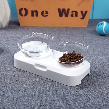 Cat Double Bowls Pet Food Water Bowl Cat Oblique Dishes Puppy Feeder with Stand Cat Puppy Feeding Supplies Accessories 
Cat Double Bowls Pet Food Water Bowl Cat Oblique Dishes Puppy Feeder with Stand Cat Puppy Feeding Supplies Accessories