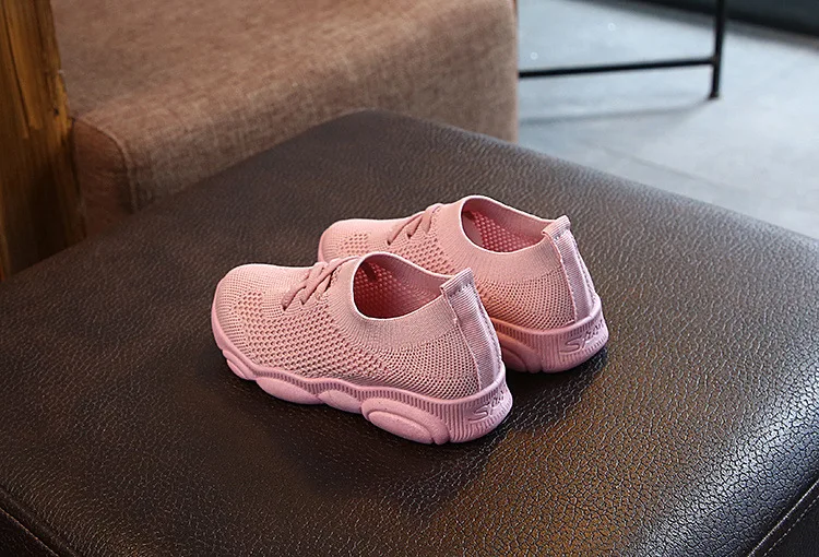 New Baby Sneakers 2020 Fashion Children's Flat Shoes Baby Kids Girls Shoes Stretch Breathable Mesh Sports Running Shoes