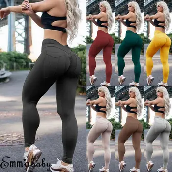 Fashion Women Fitness Leggings Running Gym Sports High Waist Hip Flip Pocket Solid Color Casual Leggings 2019 New
Fashion Women Fitness Leggings Running Gym Sports High Waist Hip Flip Pocket Solid Color Casual Leggings 2019 New