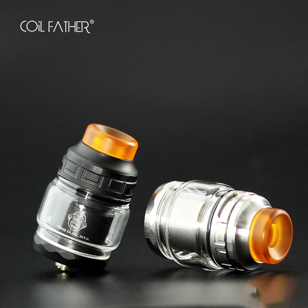 Coil Father King Dual RTA 4ml Tank Capacity With 810 Delrin Drip Tip Support Single/dual Coil Building E-cig Vape Tank
Coil Father King Dual RTA 4ml Tank Capacity With 810 Delrin Drip Tip Support Single/dual Coil Building E-cig Vape Tank