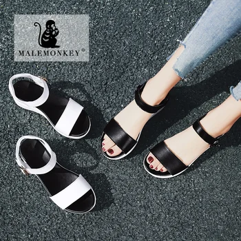MALEMONKEY 1428 Woman Fashion Platform Sandals Black Wedge High Heels 2020 Summer Solid Color Comfortable Female Beach Shoes 
MALEMONKEY 1428 Woman Fashion Platform Sandals Black Wedge High Heels 2020 Summer Solid Color Comfortable Female Beach Shoes