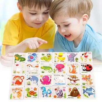 English Letters Recognition Animal Flash Cards for Babies Wooden Educational Toy Intelligence Development for Children
English Letters Recognition Animal Flash Cards for Babies Wooden Educational Toy Intelligence Development for Children