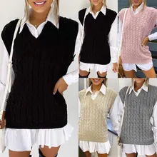 Solid Color Classic Sleeveless Vest Fashion Sweaters Tank Top Retro Knit Top Jumpers Casual Comfortable Clothes For Women
Solid Color Classic Sleeveless Vest Fashion Sweaters Tank Top Retro Knit Top Jumpers Casual Comfortable Clothes For Women