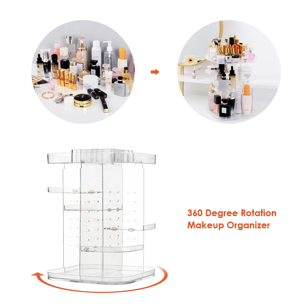 New 360 Degree Rotation Makeup Organizer Multi-Functional Cosmetics Organizer Case Holder Display Stand Cosmetic Organizer Box
New 360 Degree Rotation Makeup Organizer Multi-Functional Cosmetics Organizer Case Holder Display Stand Cosmetic Organizer Box