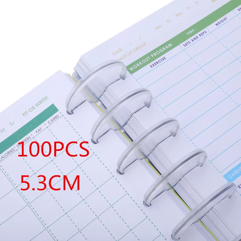100PCS53MM notebook plastic binding ring disc buckle notebook plastic ring buckle loose-leaf buckle can be turned 360 degrees
100PCS53MM notebook plastic binding ring disc buckle notebook plastic ring buckle loose-leaf buckle can be turned 360 degrees