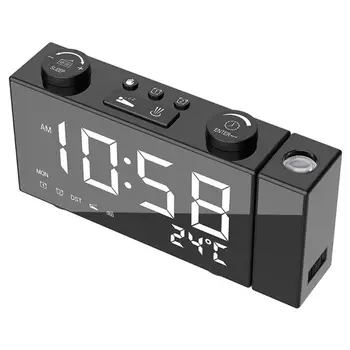 LED Digital FM Radio Projection Alarm Clock Snooze Timer Temperature Display with USB Charge Cable Home Decor
LED Digital FM Radio Projection Alarm Clock Snooze Timer Temperature Display with USB Charge Cable Home Decor