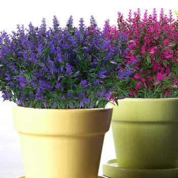 Artificial Lavender Flowers Plants 6 Pieces,Lifelike Uv Resistant Fake Shrubs Greenery Bushes Bouquet To Brighten Up Your Home K 
Artificial Lavender Flowers Plants 6 Pieces,Lifelike Uv Resistant Fake Shrubs Greenery Bushes Bouquet To Brighten Up Your Home K