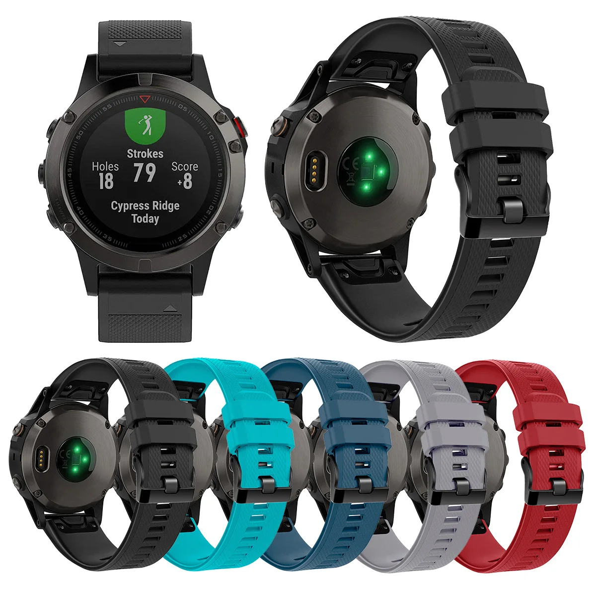Applicable Garmin/Garmin FENIX 5 Silicone Watch Strap Smart Watch Solid Color Silicone TPU Replace Wrist Strap
Applicable Garmin/Garmin FENIX 5 Silicone Watch Strap Smart Watch Solid Color Silicone TPU Replace Wrist Strap