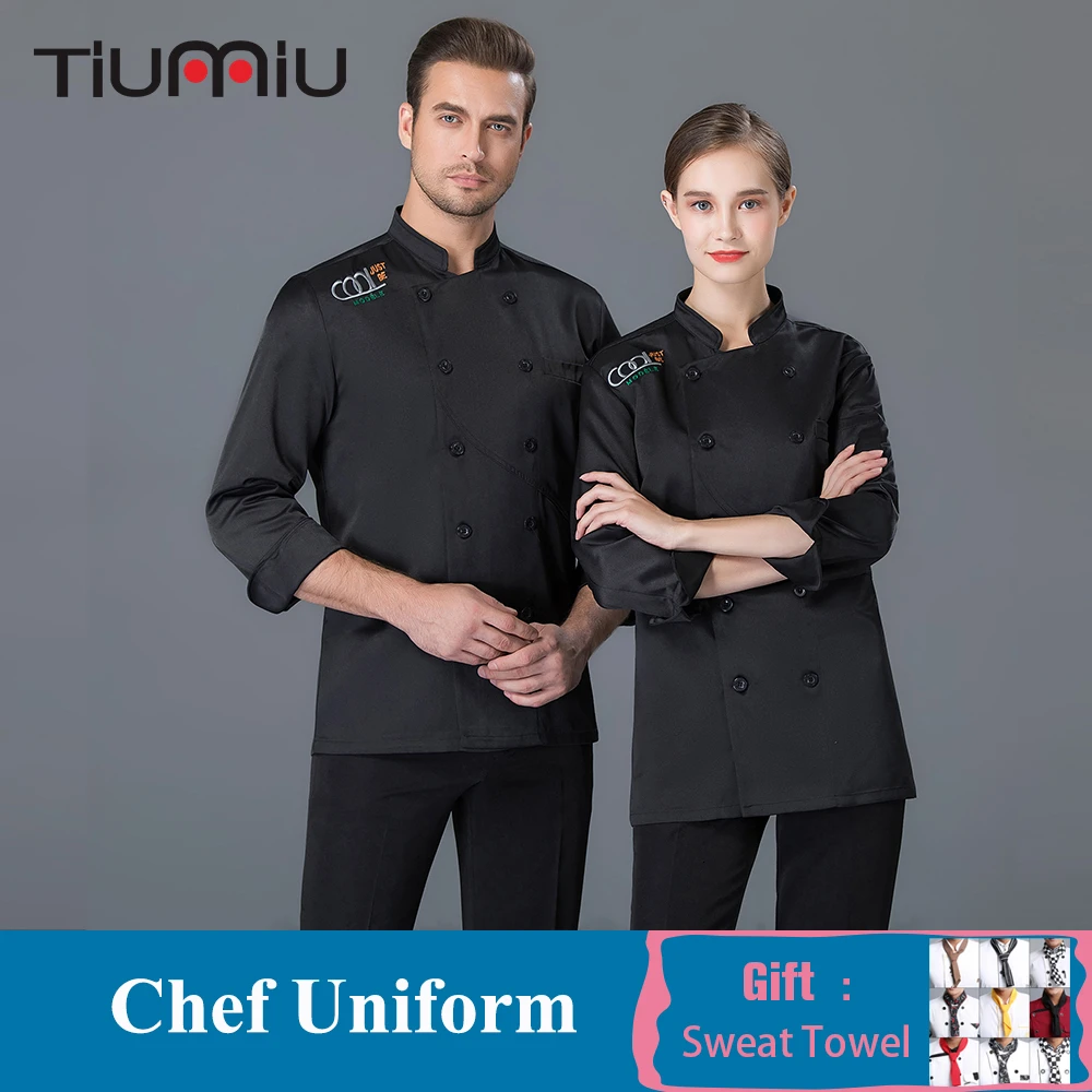 Double-breasted Long Sleeve Chef Jacket Waiter Uniform Men Women Food Service Hotel Bakery Barber Catering Cook Overalls
Double-breasted Long Sleeve Chef Jacket Waiter Uniform Men Women Food Service Hotel Bakery Barber Catering Cook Overalls