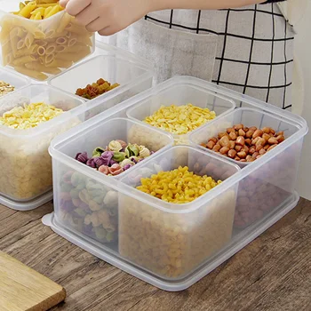Plastic Food Storage Boxs Kitchen Transparent Compartment Dried Fruit Storage Box Home Refrigerator Food Preservation Box
Plastic Food Storage Boxs Kitchen Transparent Compartment Dried Fruit Storage Box Home Refrigerator Food Preservation Box