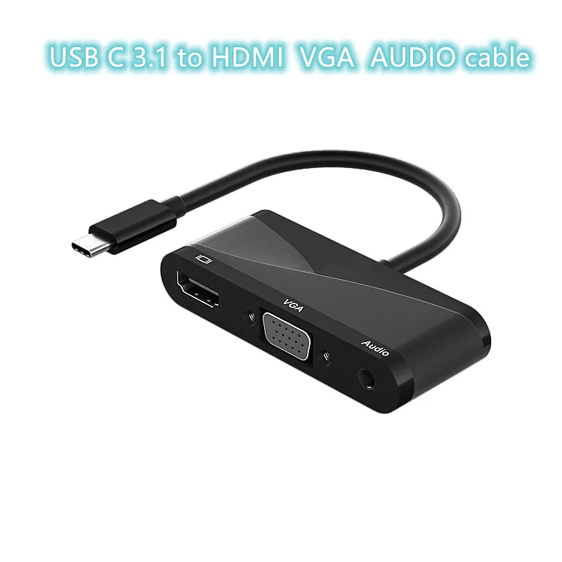 Адаптер 3 в 1 USBC-HDMI, 4K, 30 Гц, USB 3.1 Тип C, аналогичен VGA 1080P HDTV, 3,5 мм, аудио-и видеоконвертеры для Mac
Адаптер 3 в 1 USBC-HDMI, 4K, 30 Гц, USB 3.1 Тип C, аналогичен VGA 1080P HDTV, 3,5 мм, аудио-и видеоконвертеры для Mac