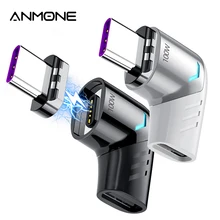 ANMONE 100W Usb C To Type C Magnetic Adapter Fast Charging Usb Type C Magnet Converter Magnetic Cable Right Angle Usbc Connector ANMONE 100W Usb C To Type C Magnetic Adapter Fast Charging Usb Type C Magnet Converter Magnetic Cable Right Angle Usbc Connector