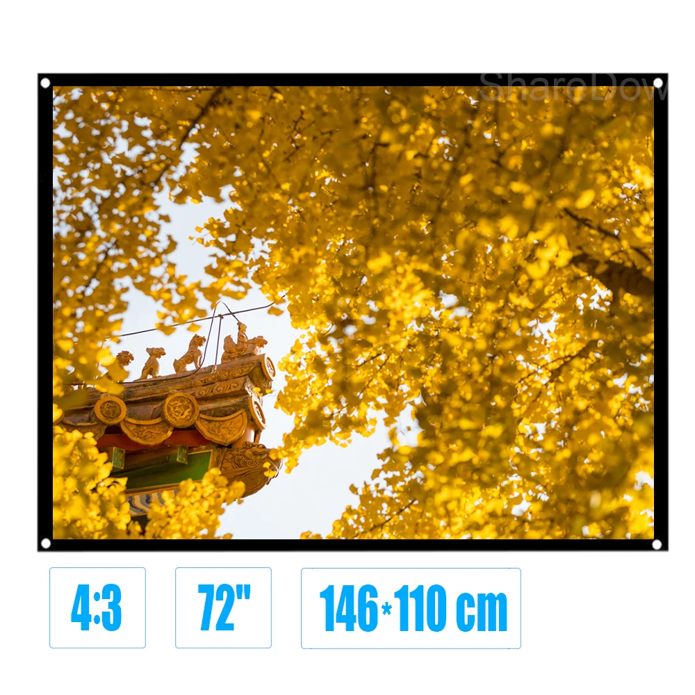 Projector Screen 72inch 4:3 Matte White Fabric Fiber Glass Simple Projector Screen Movie for LED LCD DLP projector Wall Mounted
Projector Screen 72inch 4:3 Matte White Fabric Fiber Glass Simple Projector Screen Movie for LED LCD DLP projector Wall Mounted