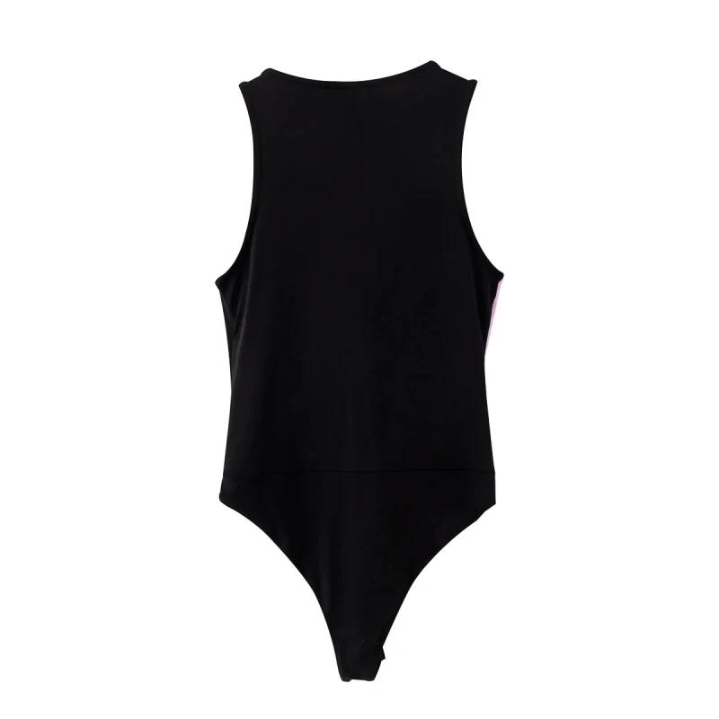 Patchwork women elegant bomb bodysuits 2020 summer fashion ladies purple-black bodysuit party female stylish bodysuit girls chic