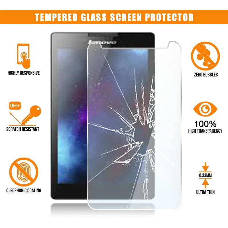 Screen Protector for Lenovo Tab 2 A7-30 7.0" Tablet Tempered Glass 9H Premium Scratch Resistant Anti-fingerprint Cover
Screen Protector for Lenovo Tab 2 A7-30 7.0" Tablet Tempered Glass 9H Premium Scratch Resistant Anti-fingerprint Cover