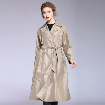 Loose Turndown Collar Double-sleeve Comfortable Long Coat Women Long-sleeved Oversized Temperament Simple Trench Coat for Women
Loose Turndown Collar Double-sleeve Comfortable Long Coat Women Long-sleeved Oversized Temperament Simple Trench Coat for Women