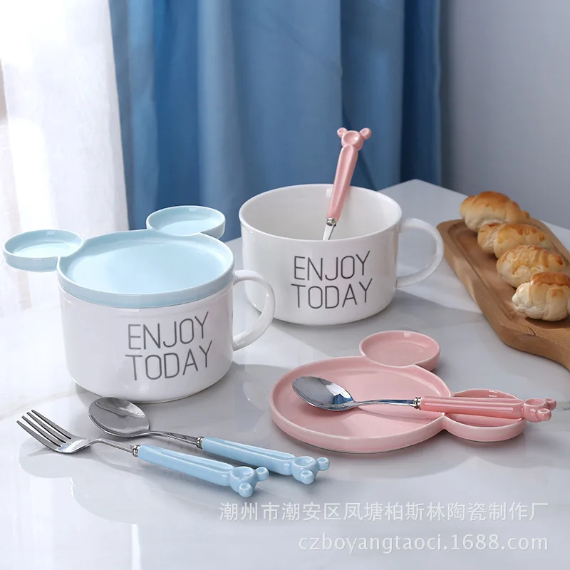 Cute Cartoon Ceramic Rice Instant Noodle Bowl with Lid Set Household Large Capacity Soup Cup Creative Korean Style Tableware Who
Cute Cartoon Ceramic Rice Instant Noodle Bowl with Lid Set Household Large Capacity Soup Cup Creative Korean Style Tableware Who