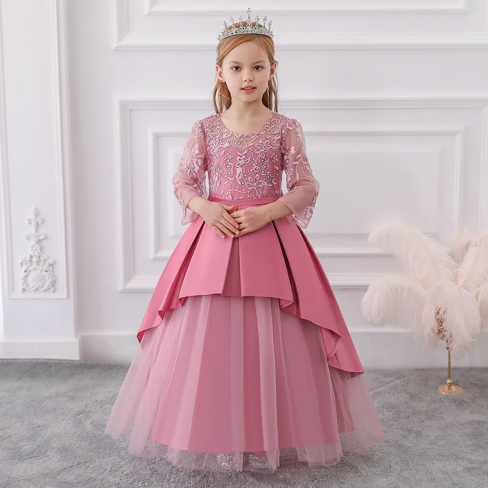 Girls Embroidery Dress Spliced Wedding Children Clothing Princess Wedding Dresses Baby Kids Birthday Party Clothes
Girls Embroidery Dress Spliced Wedding Children Clothing Princess Wedding Dresses Baby Kids Birthday Party Clothes