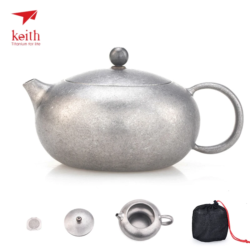 Keith 250ml Titanium Tea Pot Portable Ultralight Kung Fu Tea Set Mini Teakettle with Carrying Bag for Indoor Outdoor Ti3921
Keith 250ml Titanium Tea Pot Portable Ultralight Kung Fu Tea Set Mini Teakettle with Carrying Bag for Indoor Outdoor Ti3921