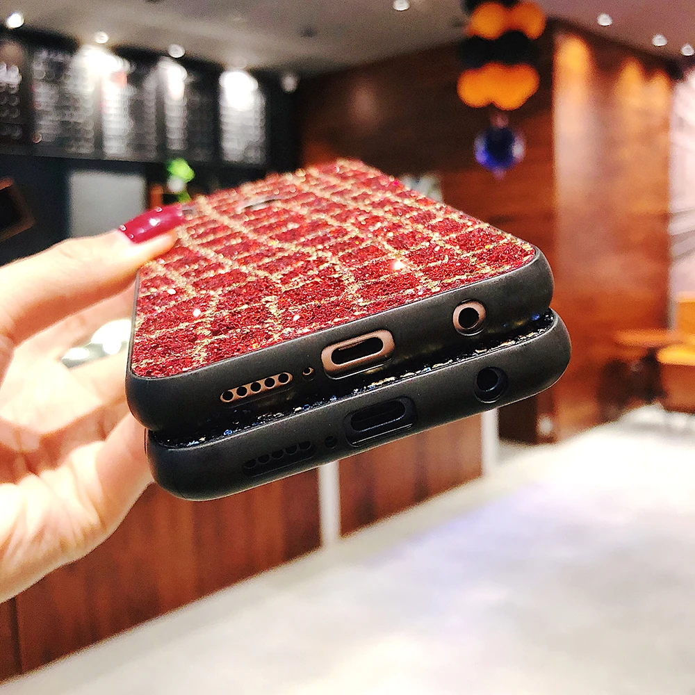 Bling Sequins Coque For Redmi 6 Pro Redmi 6A Redmi 4A Redmi Note 4X Redmi Note 5 Pro Xiaomi 8 6 6X 5X Luxury Golden Lines Cover (8)