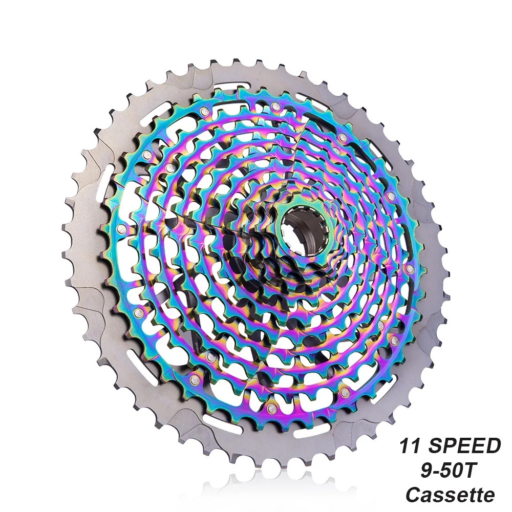 

Ultimate MTB 11 Speed Cassette 9-50T ULT 11s XD Cassette Rainbow Full steel Durable Ultralight 11S Cassette 9-50T k7 Freewheel