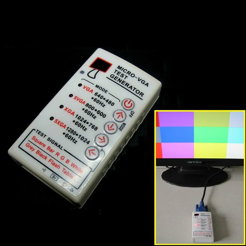 Portable VGA Signal Generator SVGA/XGA 60HZ For TV PC LCD CRT Display Monitor Tester USB Cable SVGA XGA | Электроника