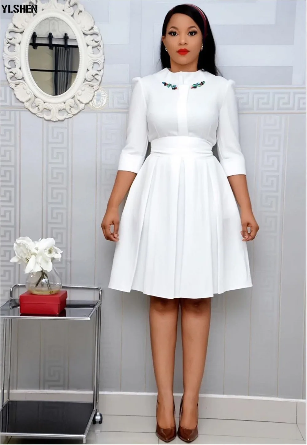 African Dresses Clothes for Women 2019 New African Dress Ladies Elegant Fashion Style Dashiki Ankara Dresses Africa Clothing 03
